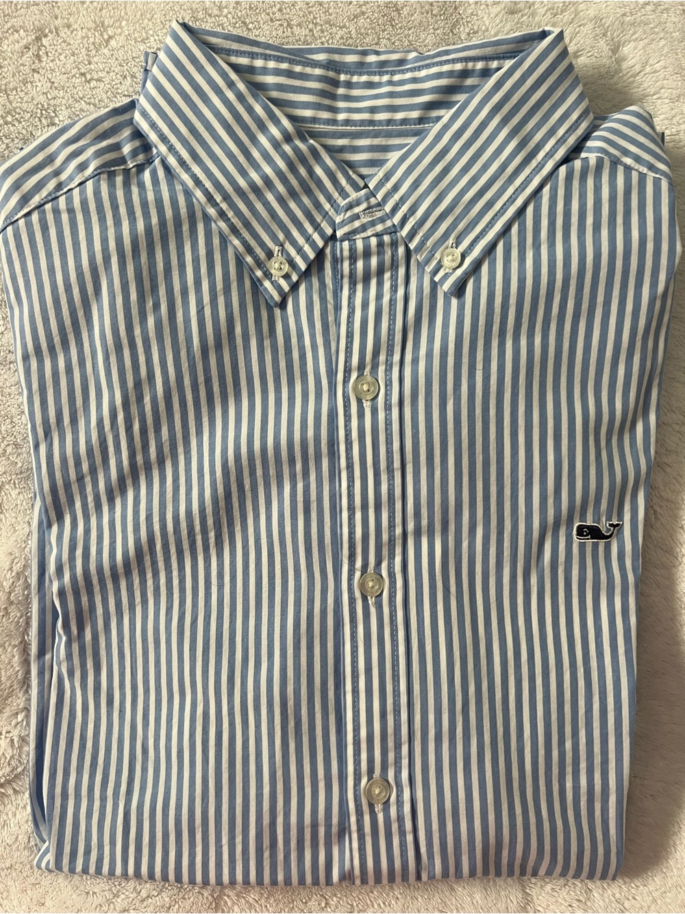 Vineyard Vines Classic Button-Down Shirt - Blue/White Stripe men’s small VGUC